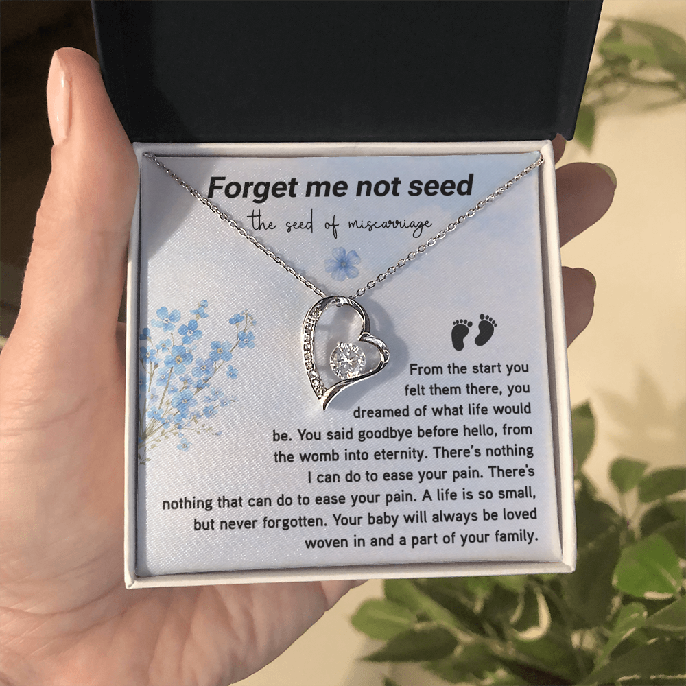 Forget Me Not Seed the seed of miscarriage Necklace