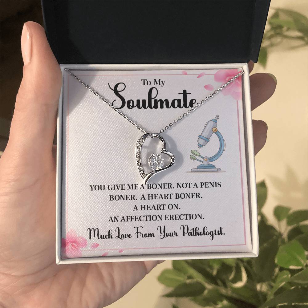 Funny Soulmate Necklace Gift from Pathologist – Gift Box