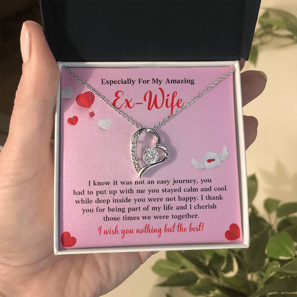 Especially For My Amazing Ex-wife, Necklace Gift Sentimental Ex-wife Jewelry Thank You Necklace Gift Necklace With Emotional Message Meaningful Jewelry For Ex-wife Memories Together Necklace