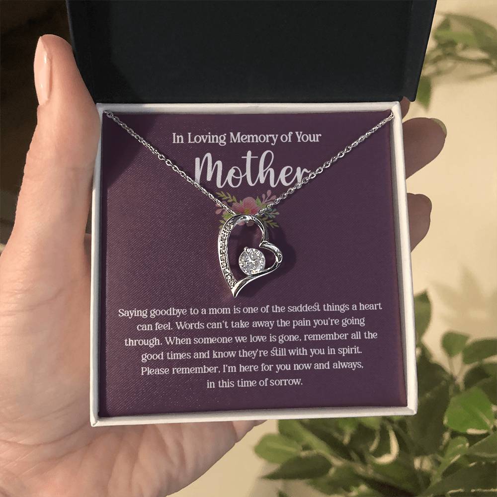 In Loving Memory Necklace For Mother – Heartfelt Memorial Jewelry Gift, Always With You In Spirit, Sentimental Keepsake For Comfort And Support During Loss