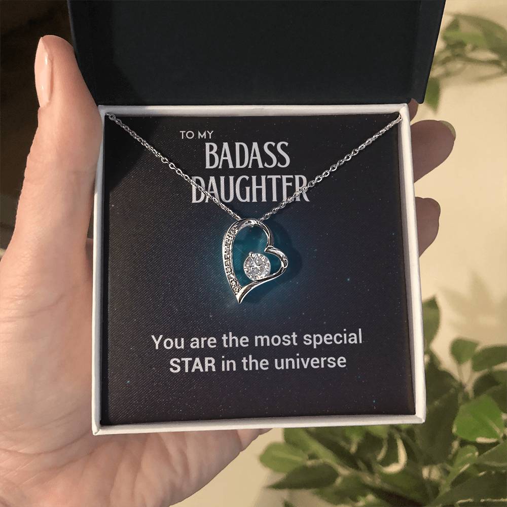 To My Badass Daughter Necklace – Star in the Universe Gift