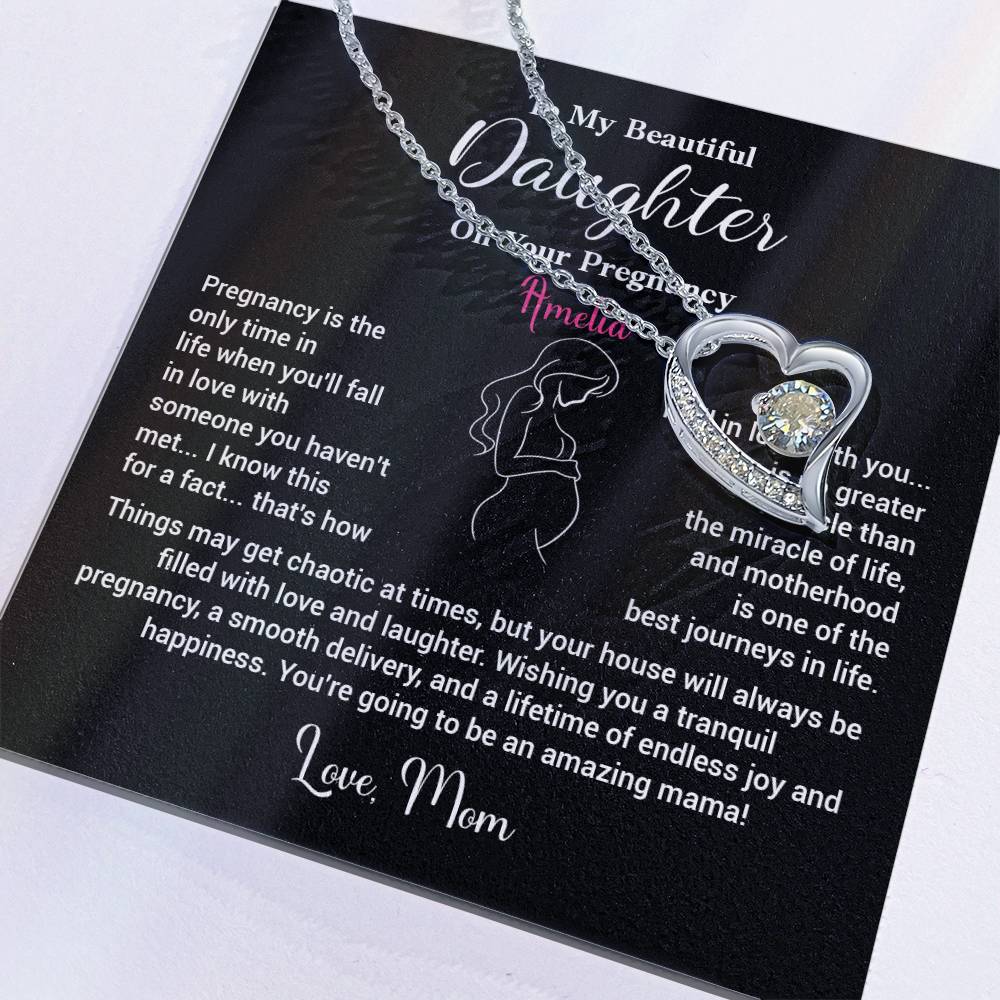 Daughter Pregnancy Necklace from Mom – Amelia Design