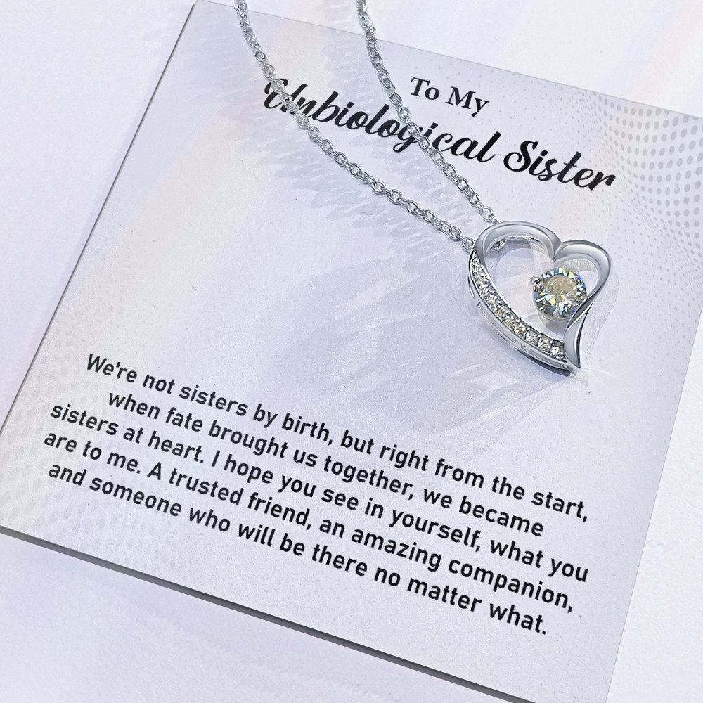 To My Unbiological Sister Necklace Gift