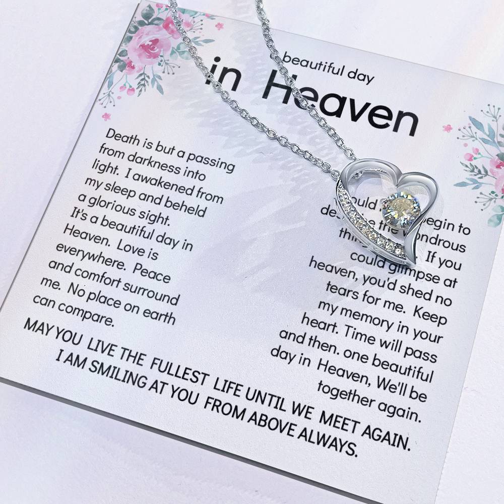 A Beautiful Day In Heaven Necklace – Heartfelt Memorial Jewelry Gift