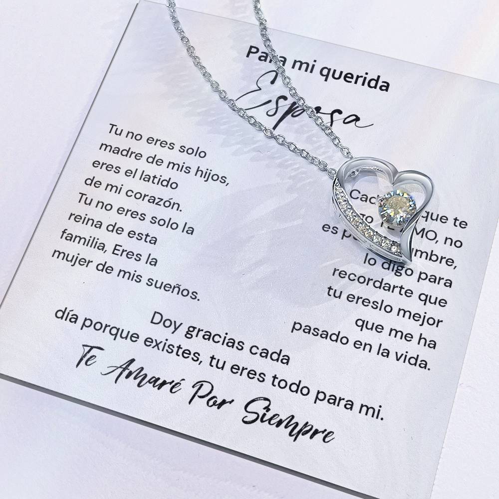 Collar Para Mi Querida Esposa Latido De Mi Corazón Detalle Romántico Para Mi Esposa Collar Con Mensaje De Amor Eterno Regalo De Amor Infinito Collar Con Frase De Agradecimiento Collar De Amor Eterno Para Mi Reina Detalle De Amor Para Mi Esposa