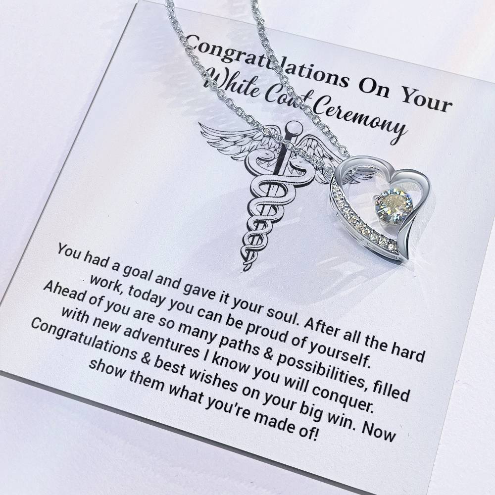 Congratulations On Your White Coat Ceremony Congratulations Necklace Inspirational Jewelry Gift Meaningful Gift For Graduates New Adventures Necklace Motivational Jewelry Personal Growth Jewelry Best Wishes Necklace