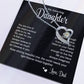 Daughter Necklace Gift from Dad with Message Card