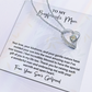 Gift for Boyfriend’s Mom from Girlfriend – Heart Necklace with Thank You Card