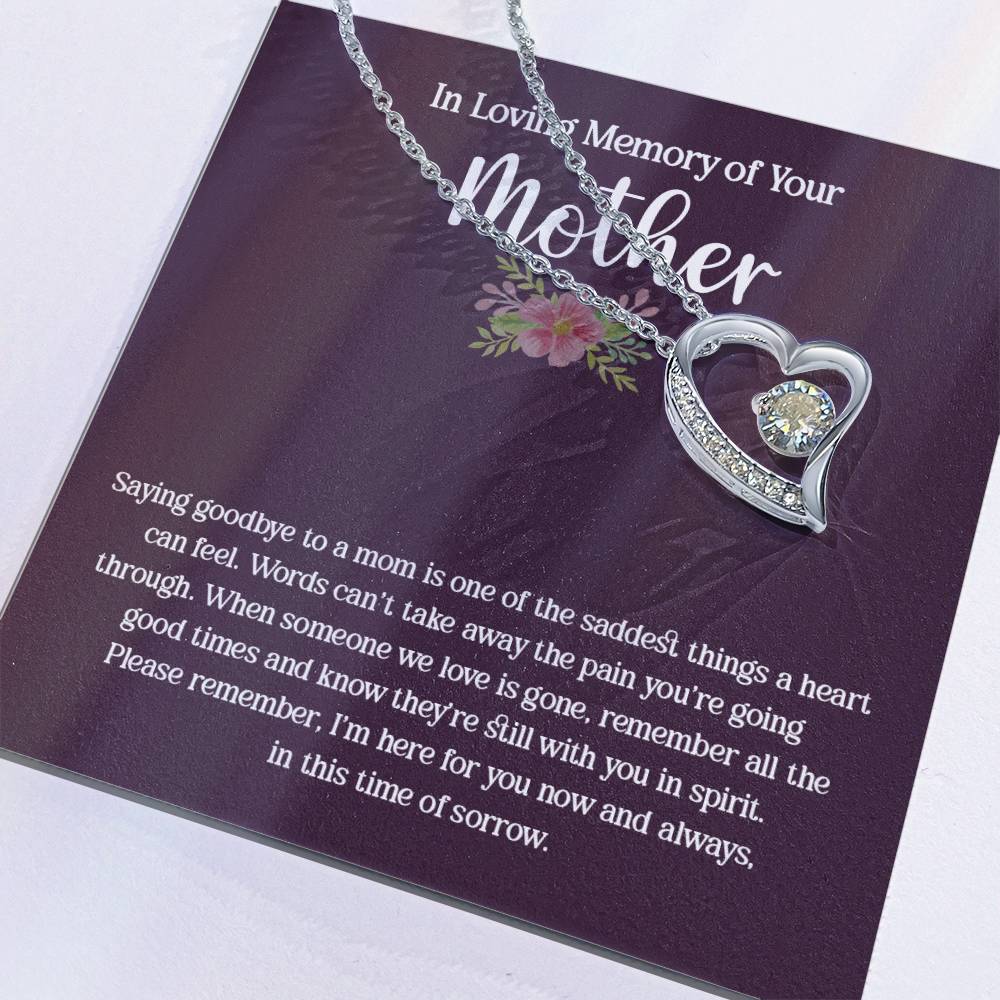 In Loving Memory Necklace For Mother – Heartfelt Memorial Jewelry Gift, Always With You In Spirit, Sentimental Keepsake For Comfort And Support During Loss