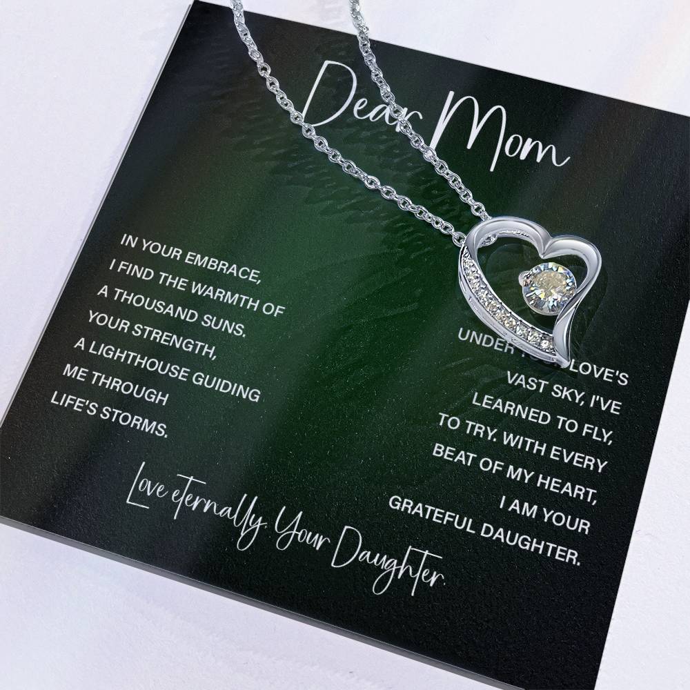 Dear Mom, Mother’s Day Necklace For Mom Best Birthday Gift Necklace Thoughtful Anniversary Necklace Heartfelt Christmas Gift Thank You Necklace Gift Necklace With Message Card