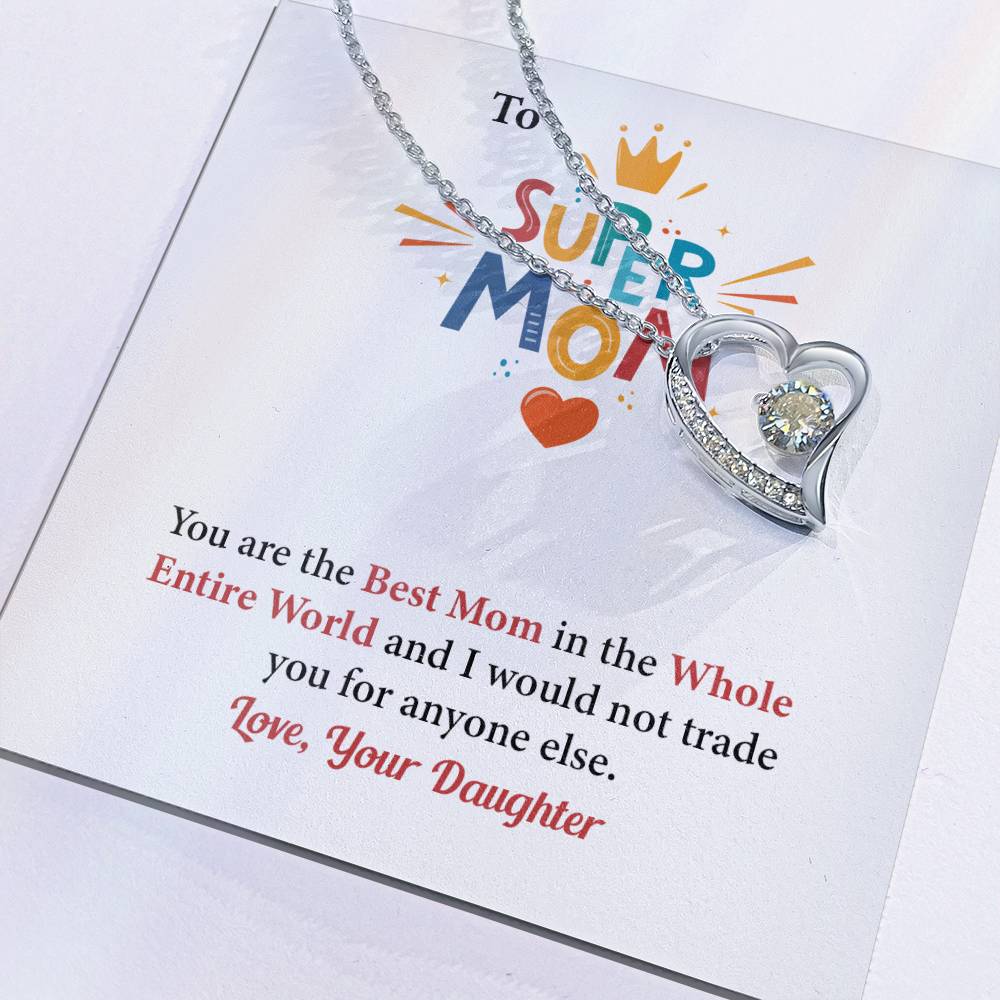 To Super Mom Thoughtful Gift For A Loving Mom Elegant Jewelry Sentimental Pendant Beautiful Necklace For A Special Connection Loving Pendant Special Necklace Thank You Pendant For A Super Mom Sentimental Jewelry