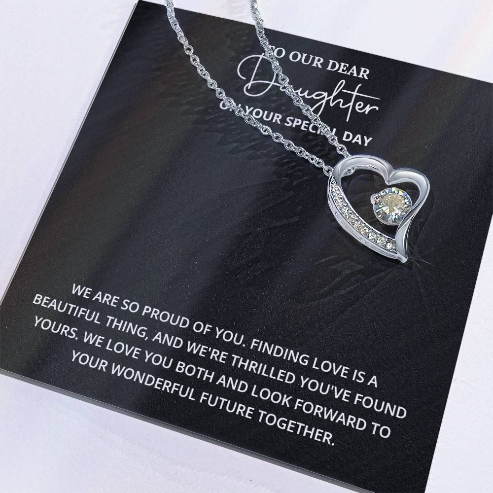 To Our Dear Daughter Daughter Engagement Necklace Engagement Gift For Daughter Sentimental Gift For Daughter’s Engagement Jewelry Gift For Daughter’s Engagement Daughter’s Special Day Necklace Meaningful Gift For Daughter’s Engagement