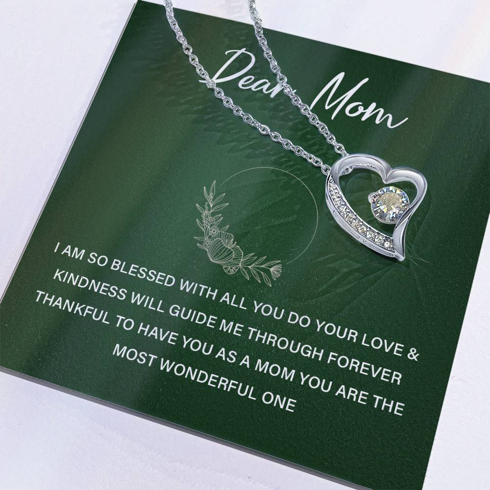 Dear Mom Blessed To Have You Necklace Love You Mom Necklace Best Mom Ever Necklace Eternal Bond With Mom Necklace Meaning Thoughtful Gift For Mindful Gift For Mom Necklace For Family Bond Dear Mom Necklace Gift