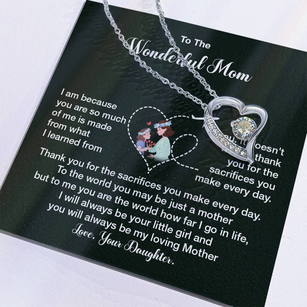 To The Wonderful Mom, Elegant Jewelry For A Mother’s Day Gift Thoughtful Necklace Sweet Gift For A Special Woman Loving Pendant Elegant Pendant For A Mother’s Bond Heartfelt Necklace For Family Bond Beautiful Necklace For A Special Connection