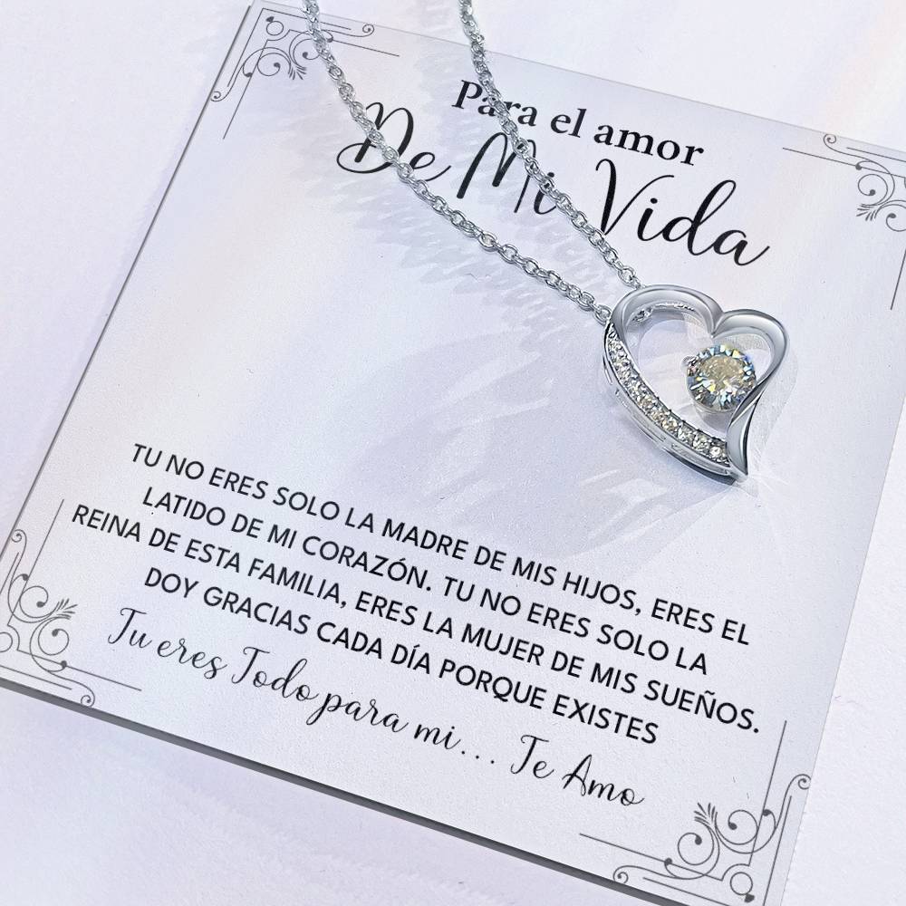 Collar Para El Amor De Mi Vida Madre De Mis Hijos Regalo Romántico Para Esposa Collar Con Frase De Amor Regalo Especial Para Mi Reina Joyería Romántica Para Esposa Regalo De Amor Infinito Regalo De Aniversario Para Mi Esposa Collar De Amor Para Mi Pareja