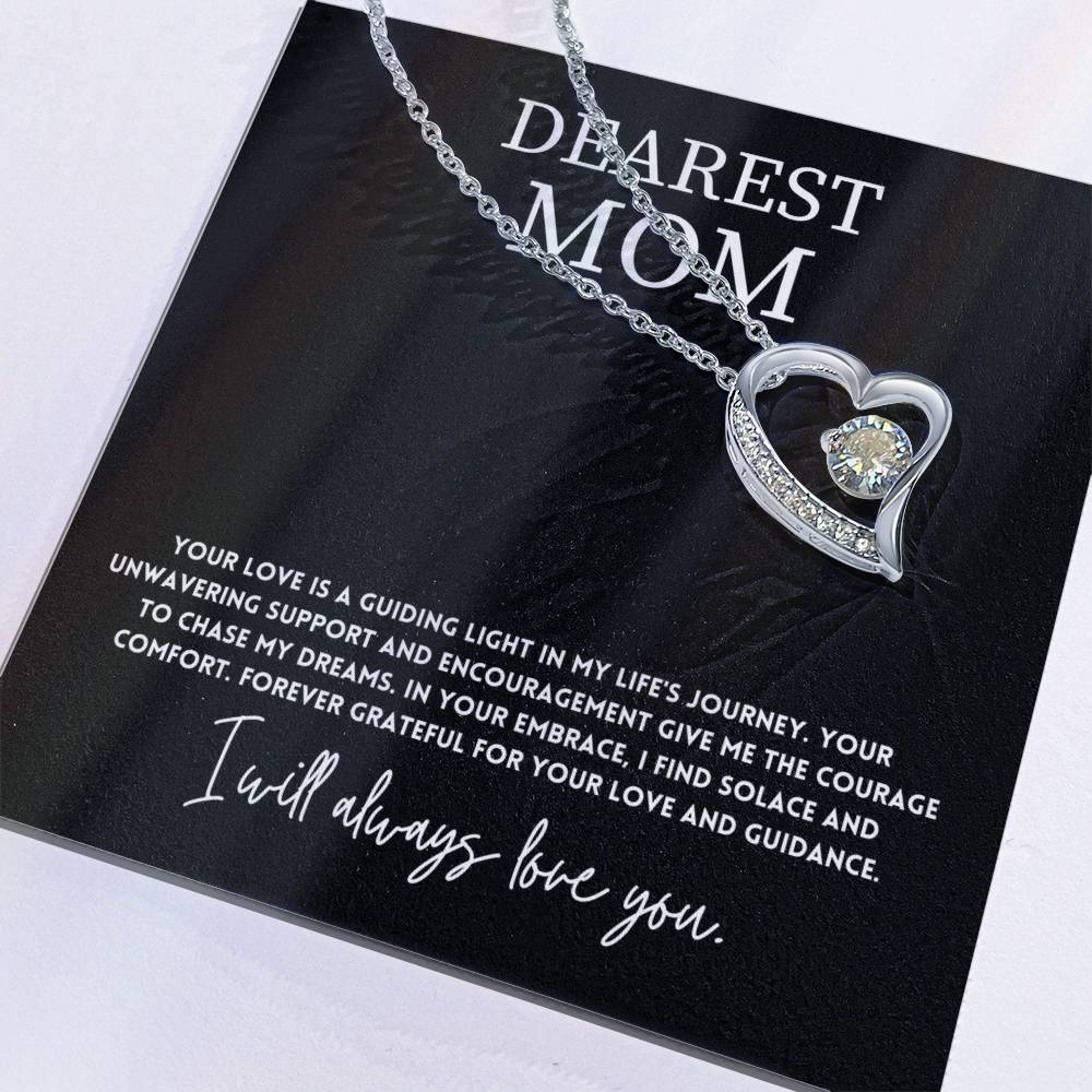 Dearest Mom, Best Necklace Gift From Son Necklace With Heartfelt Message Thoughtful Necklace Gift Best Mother’s Day Necklace Gift Jewelry Gift Love And Support Necklace Gift Inspirational Jewelry Gift Heart Pendant Necklace