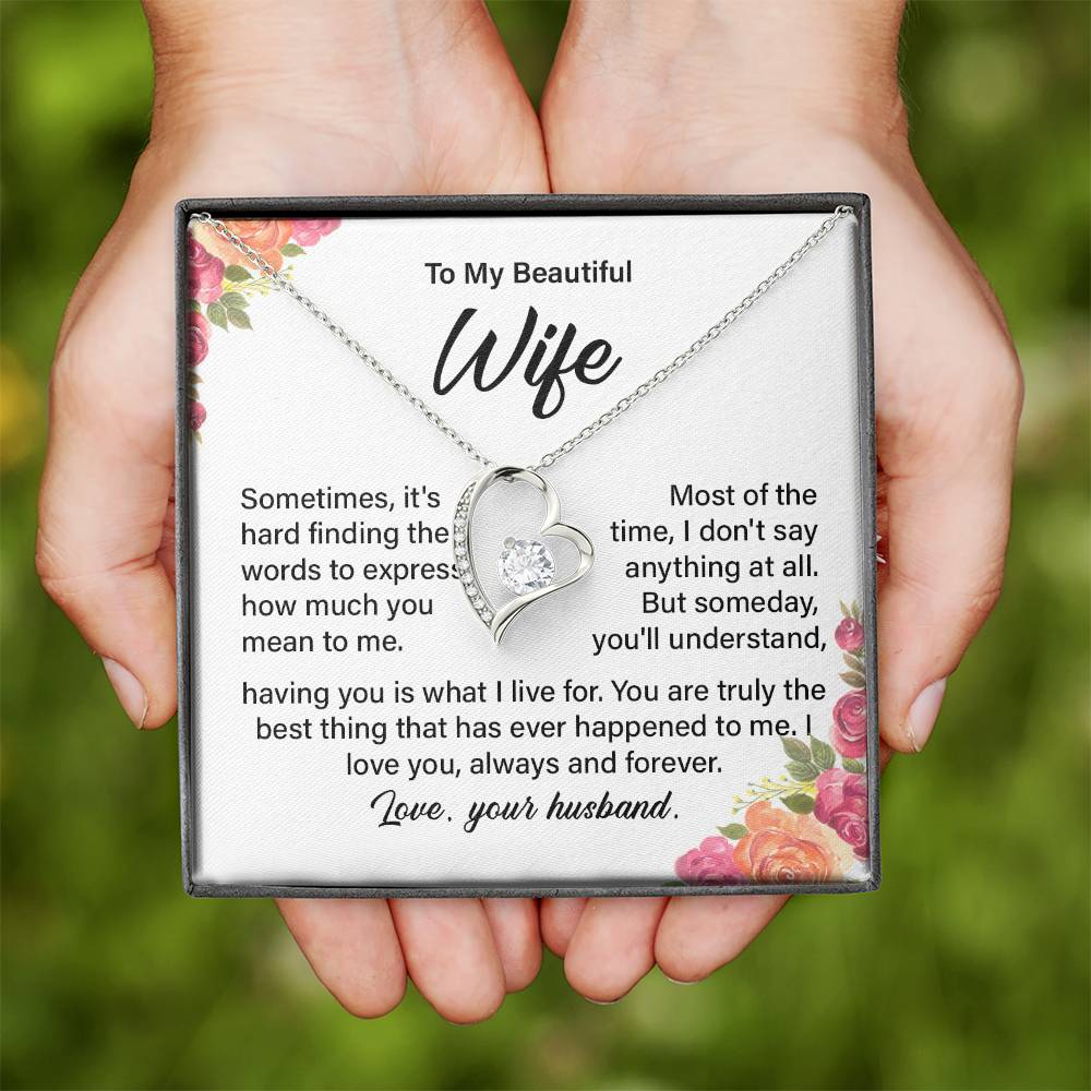 Gift for Wife from Husband with Romantic Floral Card