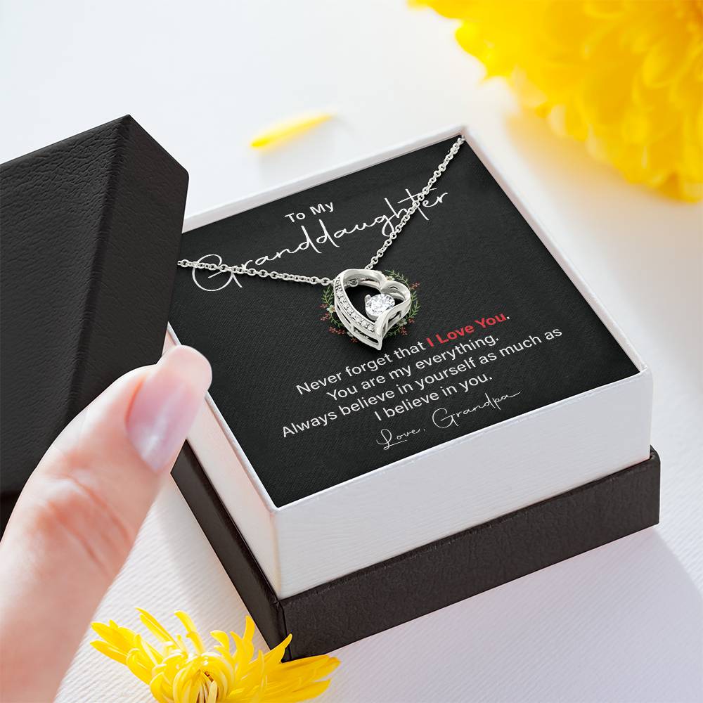 Granddaughter Necklace Gift from Grandpa – Love Message
