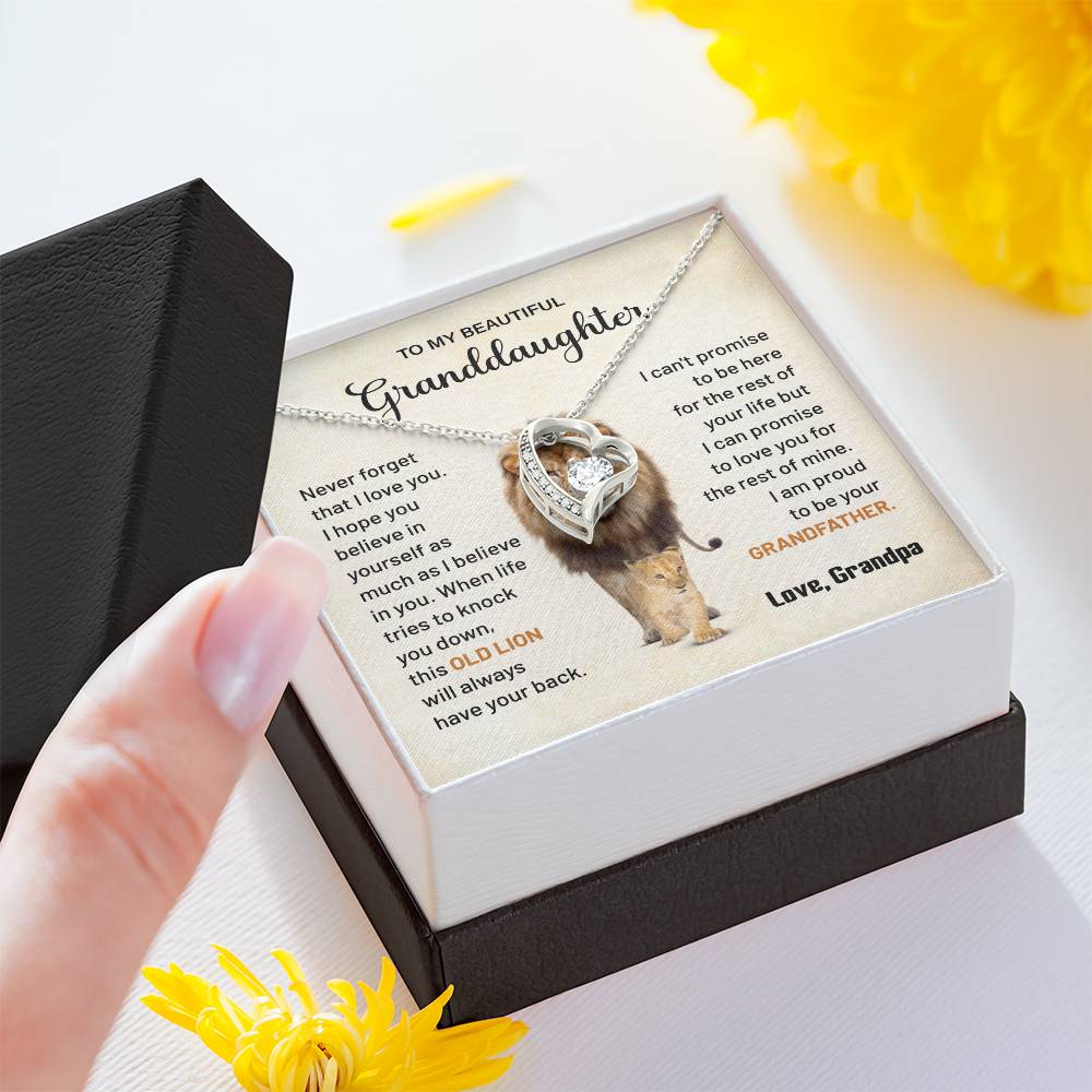 Granddaughter Gift from Grandpa with Lion Quote