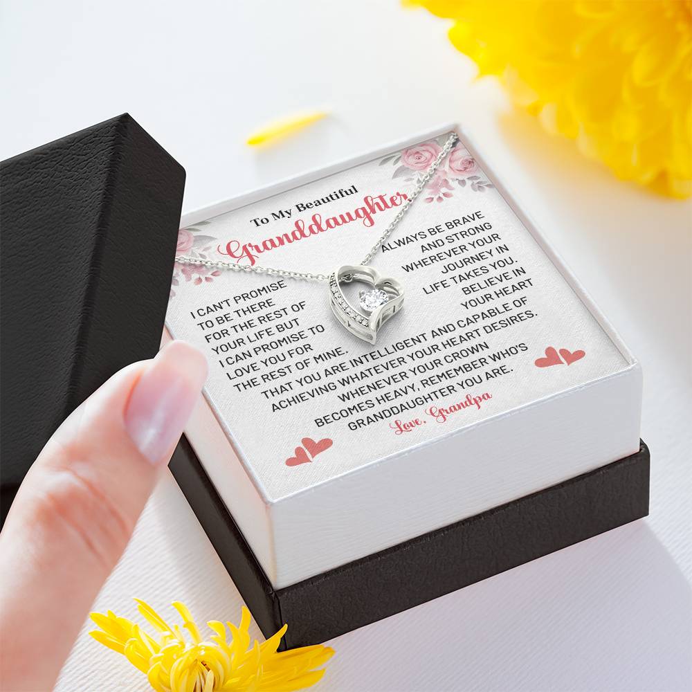 Granddaughter Necklace from Grandpa – Gift Box Message