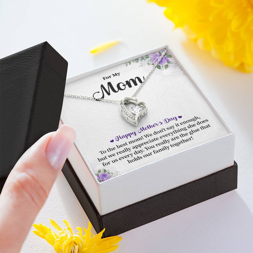 Best Mom Necklace Gift for Mother's Day with Card