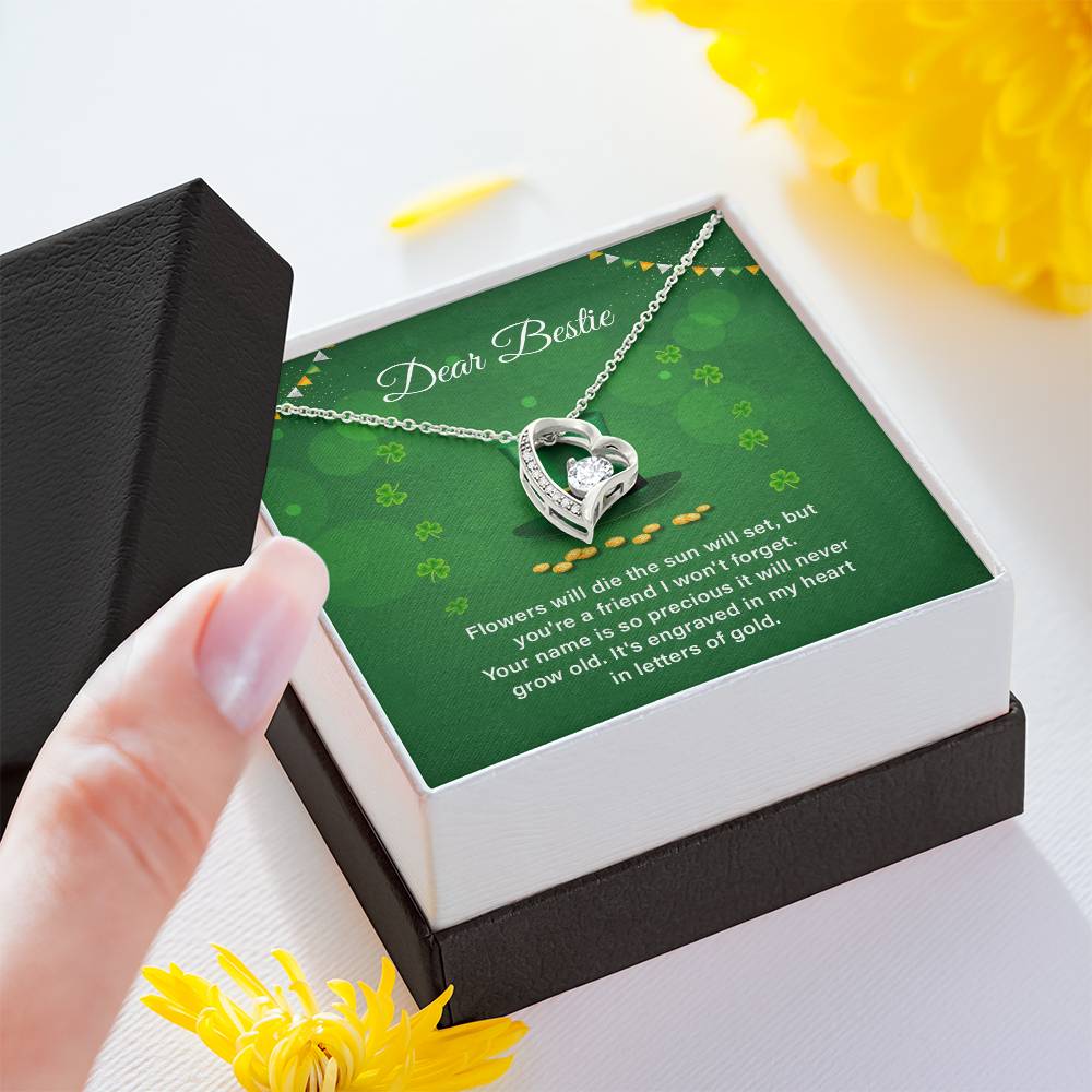 Dear Bestie, Friends Forever Keepsake Timeless Bonds Of Friendship Heartfelt Sentiments For Friends Golden Memories Jewelry Celebrate Our Connection Friendship Appreciation Gift Best Friend Love Necklace Gift From Brother, Sister