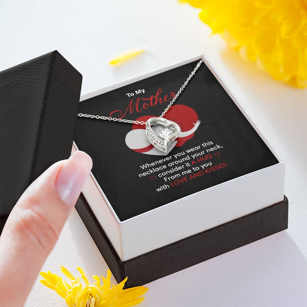 Mother Necklace Gift with Hug Message Card