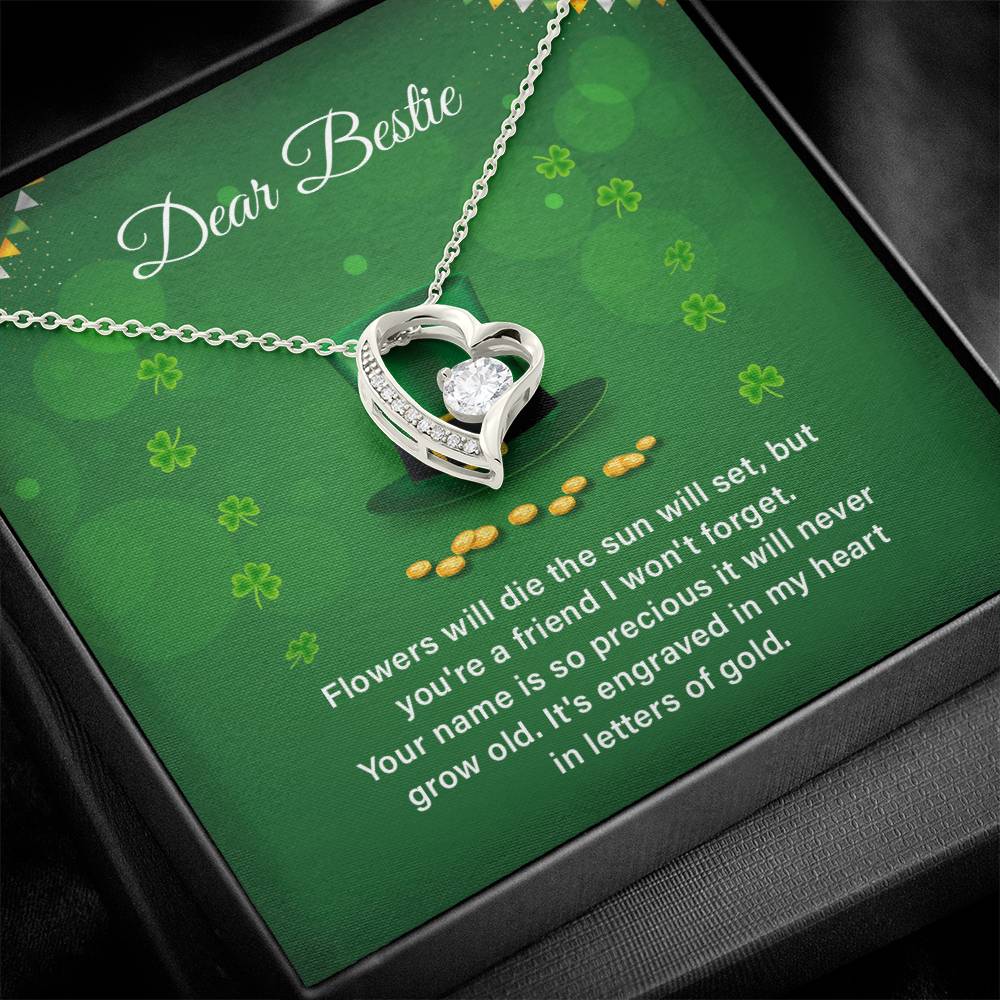 Dear Bestie, Friends Forever Keepsake Timeless Bonds Of Friendship Heartfelt Sentiments For Friends Golden Memories Jewelry Celebrate Our Connection Friendship Appreciation Gift Best Friend Love Necklace Gift From Brother, Sister