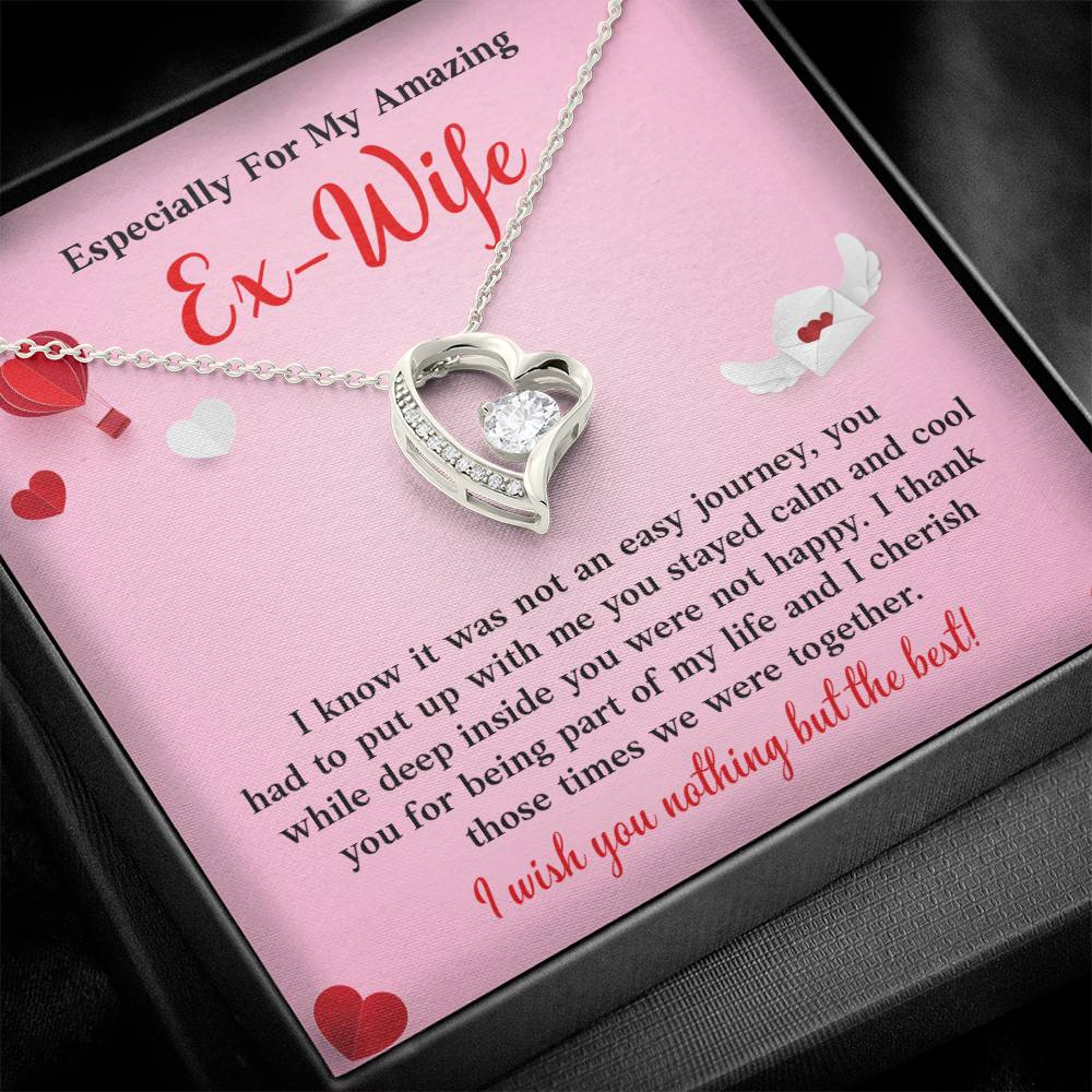 Especially For My Amazing Ex-wife, Necklace Gift Sentimental Ex-wife Jewelry Thank You Necklace Gift Necklace With Emotional Message Meaningful Jewelry For Ex-wife Memories Together Necklace