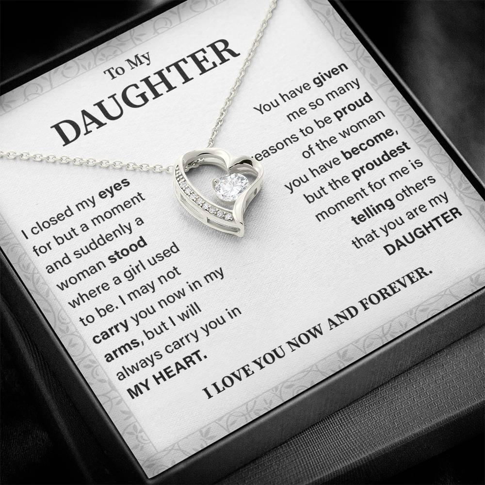 To my daughter i closed my eyes.