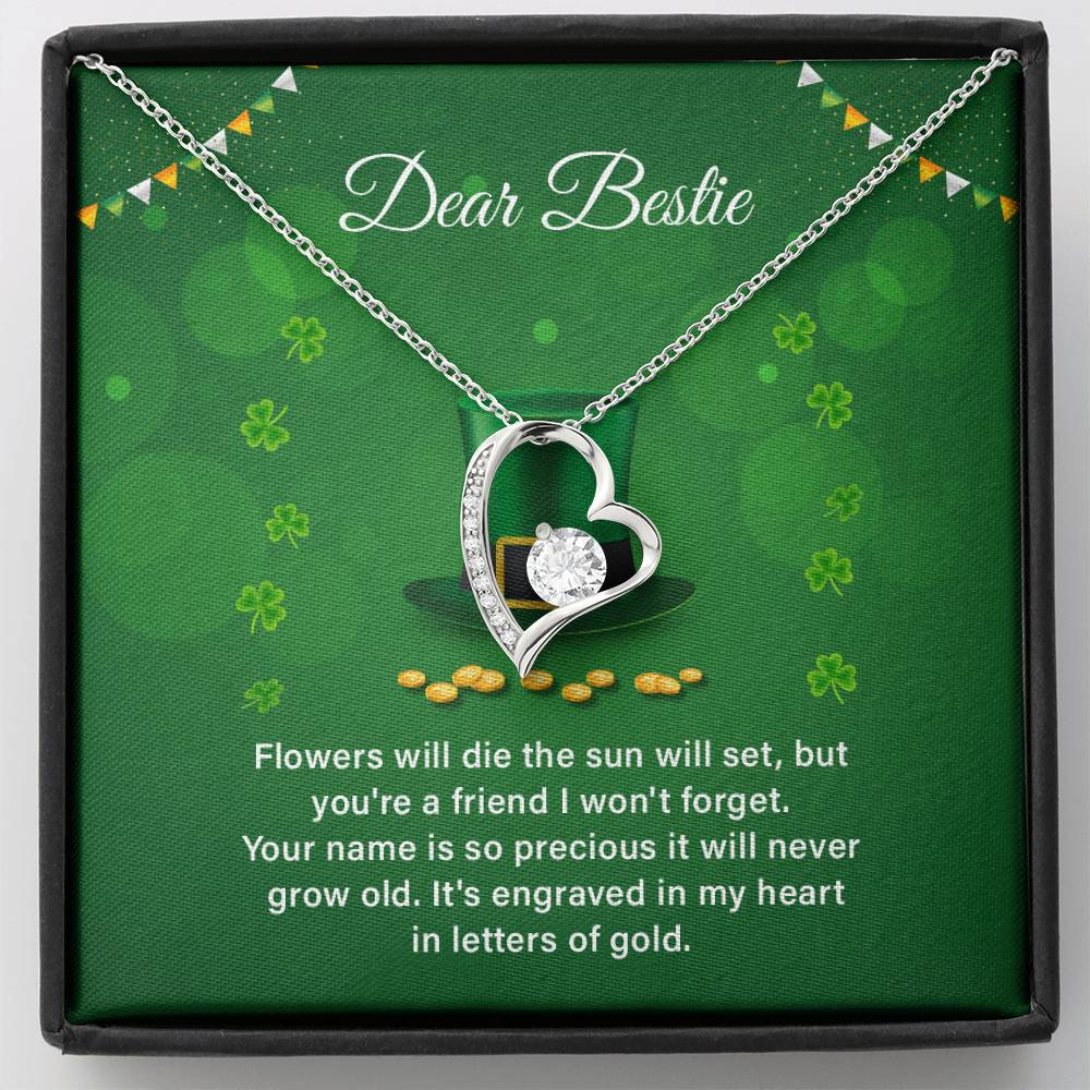 Dear Bestie, Friends Forever Keepsake Timeless Bonds Of Friendship Heartfelt Sentiments For Friends Golden Memories Jewelry Celebrate Our Connection Friendship Appreciation Gift Best Friend Love Necklace Gift From Brother, Sister