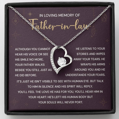 Loss of Father-in-Law Necklace with Message Card