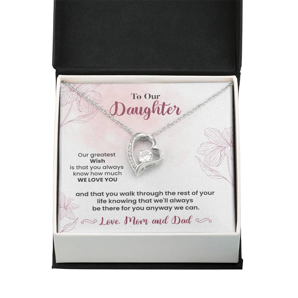 To Our Daughter Heartfelt Jewelry Gift Gift From Your Mom And Dad Caring Gift For Daughter Supportive Daughter Necklace Family Love Jewelry Gift Daughter's Journey Jewelry Best Wishes Jewelry Daughter's Strength Necklace Emotional Support Gift Warm Wishes