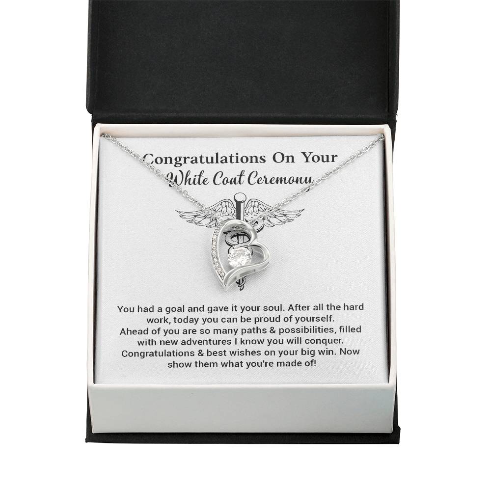 Congratulations On Your White Coat Ceremony Congratulations Necklace Inspirational Jewelry Gift Meaningful Gift For Graduates New Adventures Necklace Motivational Jewelry Personal Growth Jewelry Best Wishes Necklace