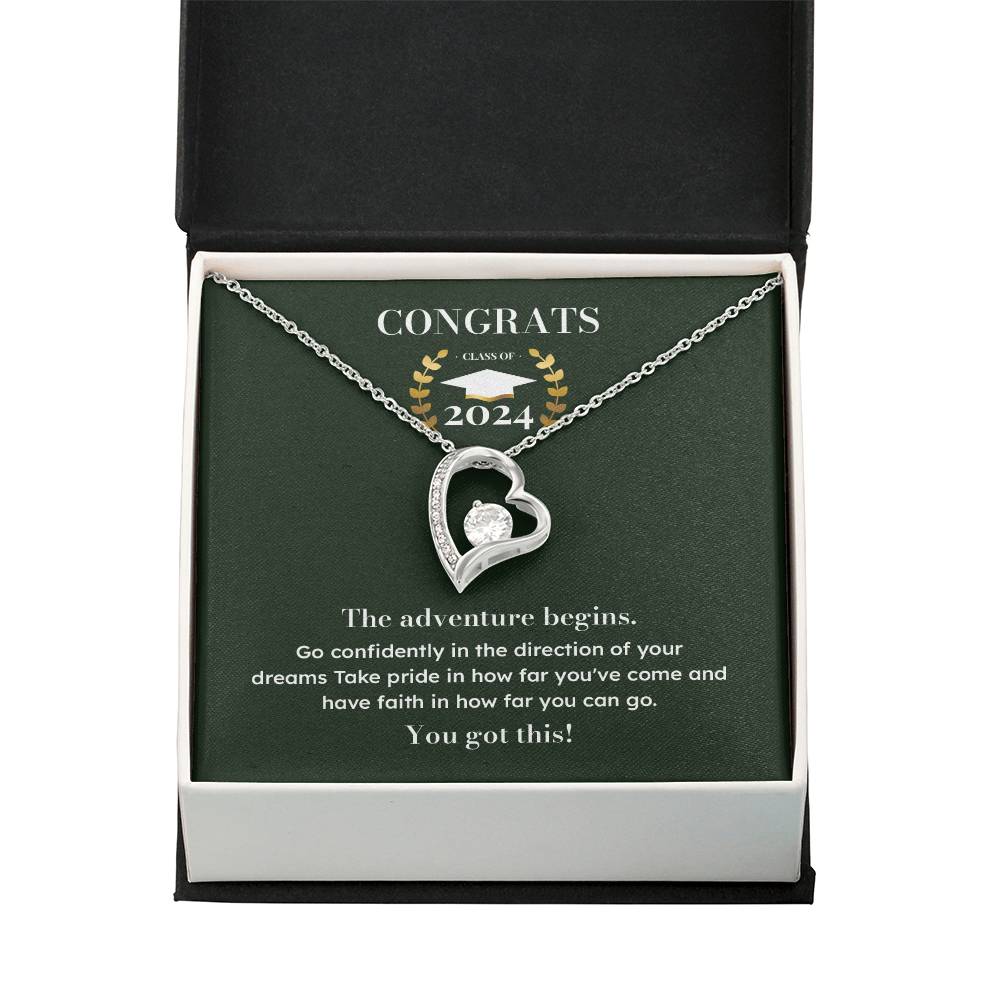 Congrats Necklace Gift For Class Of 2024 Girls, Daughter, Granddaughter, Niece Necklace Gift.