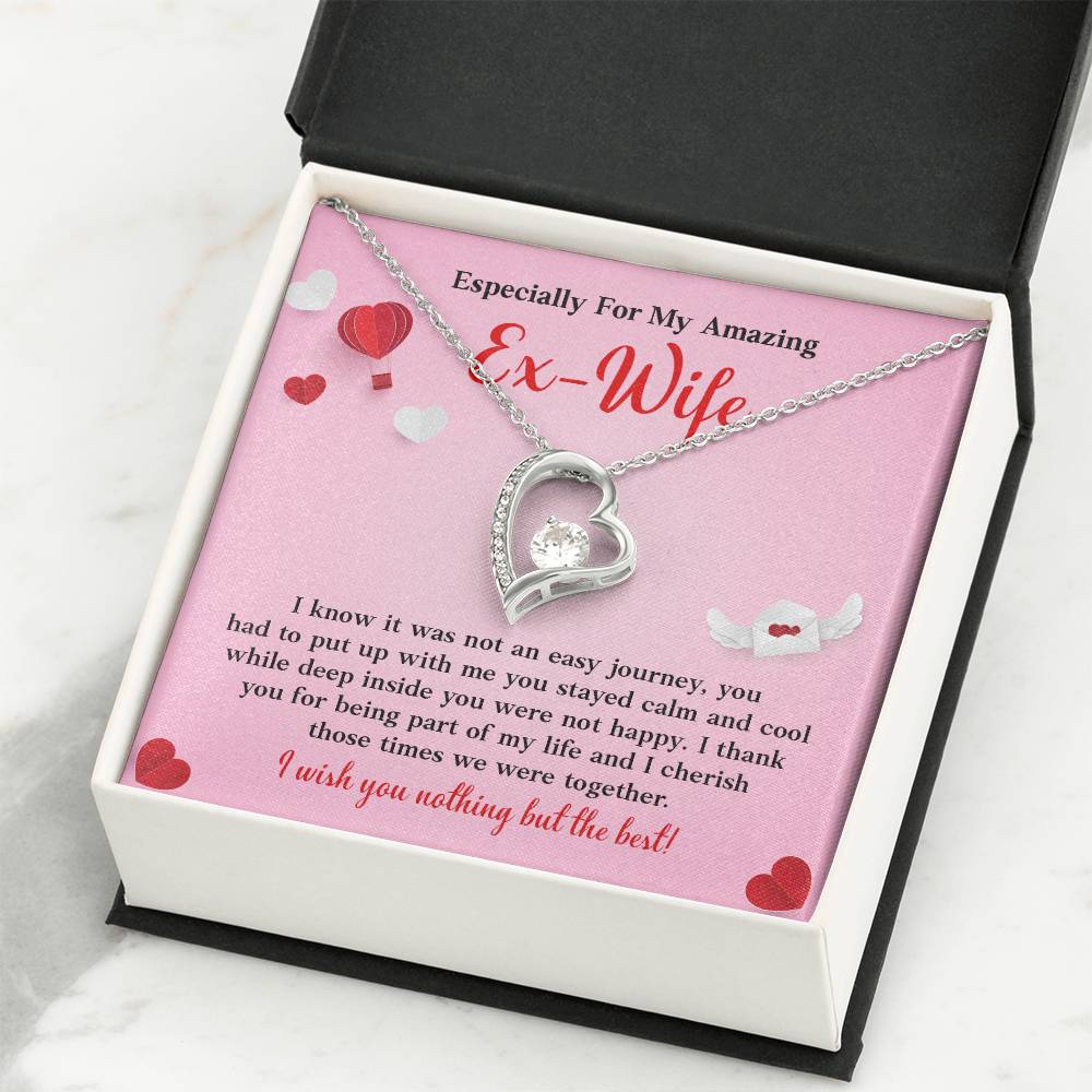 Especially For My Amazing Ex-wife, Necklace Gift Sentimental Ex-wife Jewelry Thank You Necklace Gift Necklace With Emotional Message Meaningful Jewelry For Ex-wife Memories Together Necklace