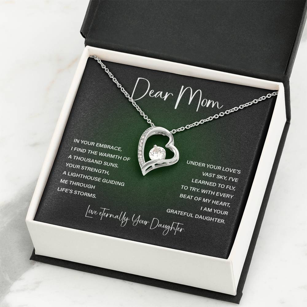 Dear Mom, Mother’s Day Necklace For Mom Best Birthday Gift Necklace Thoughtful Anniversary Necklace Heartfelt Christmas Gift Thank You Necklace Gift Necklace With Message Card