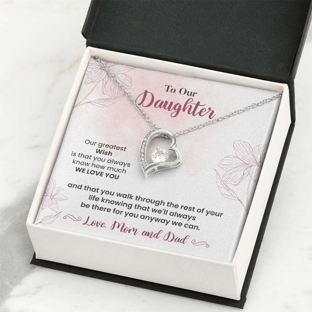 To Our Daughter Heartfelt Jewelry Gift Gift From Your Mom And Dad Caring Gift For Daughter Supportive Daughter Necklace Family Love Jewelry Gift Daughter's Journey Jewelry Best Wishes Jewelry Daughter's Strength Necklace Emotional Support Gift Warm Wishes