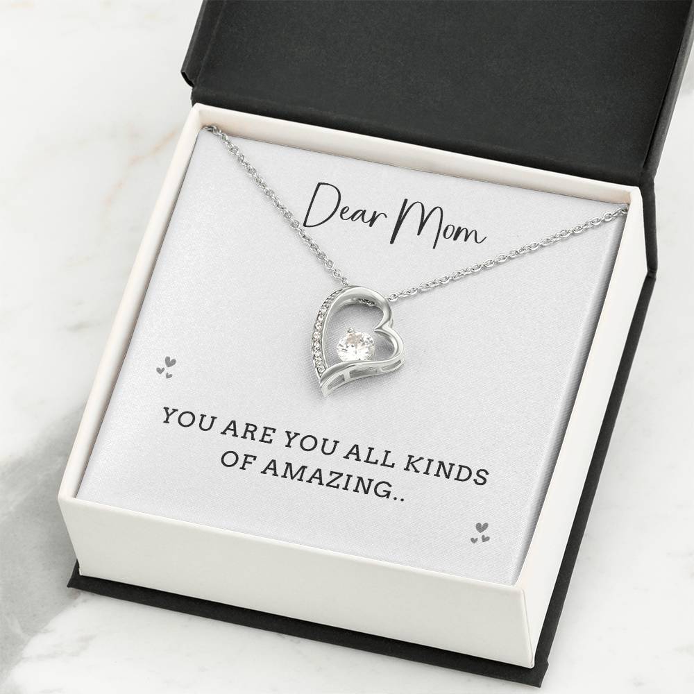 Dear Mom, Amazing Mom Necklace Gift Best Necklace Gift For Mom Inspirational Necklace Gift Thoughtful Necklace Gift Best Mother’s Day Necklace Gift Amazing Mom Celebration Necklace Gift Thoughtful Gift Necklace For Mothers