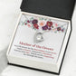 Mother of Groom Gift Necklace with Message Card