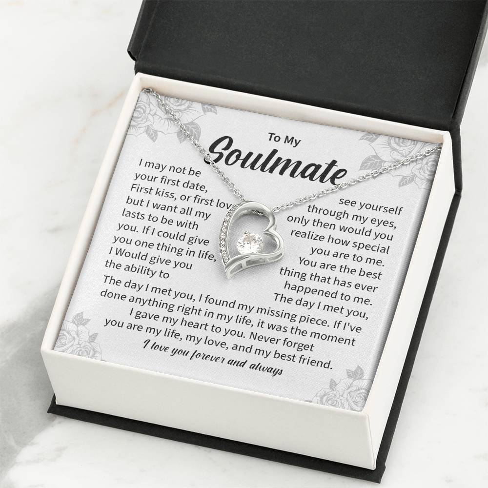 Soulmate Heart Necklace Gift for Her – Gift Box