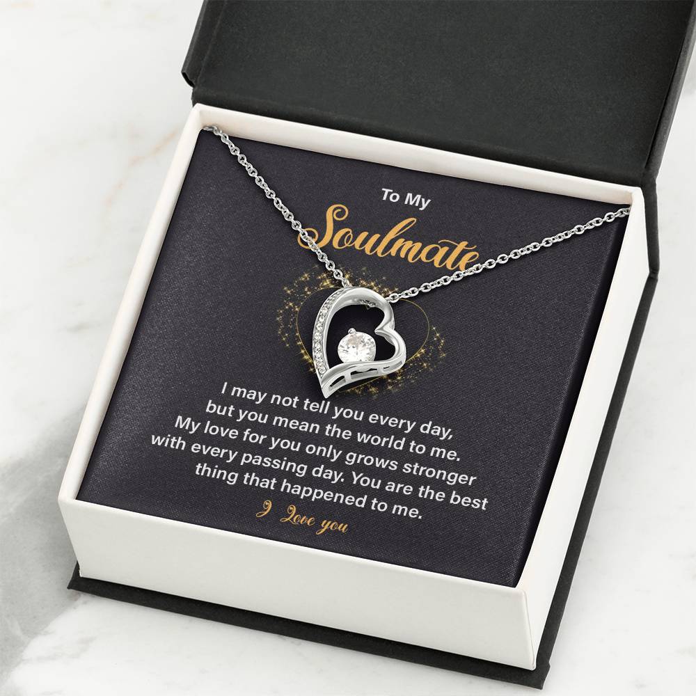 Soulmate Necklace Gift for Her – Romantic Message Box