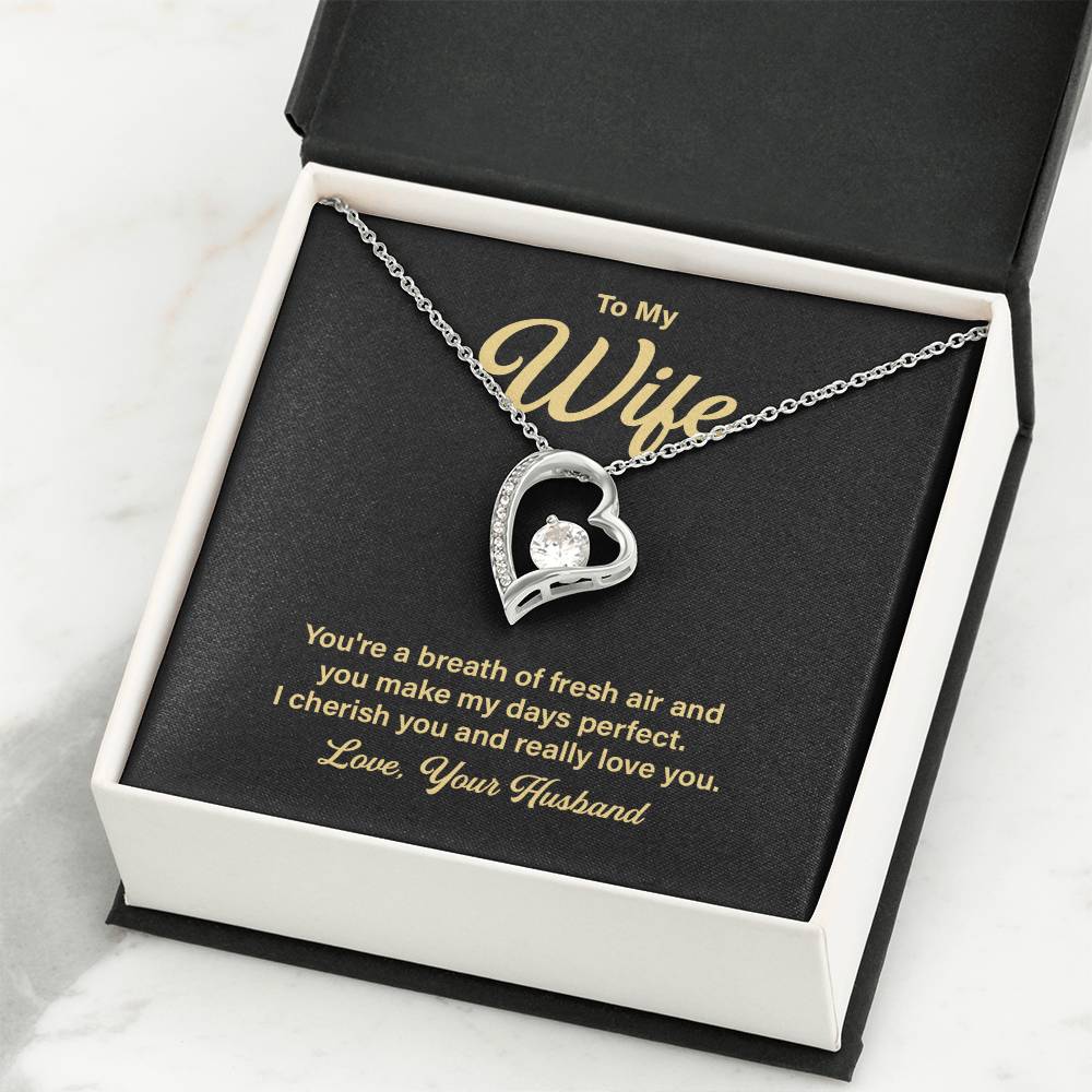 Anniversary Necklace Gift for Wife from Husband – Message Card