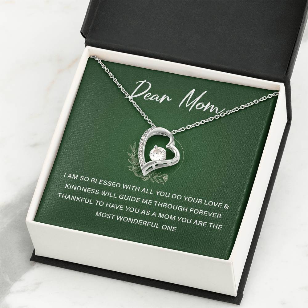 Dear Mom Blessed To Have You Necklace Love You Mom Necklace Best Mom Ever Necklace Eternal Bond With Mom Necklace Meaning Thoughtful Gift For Mindful Gift For Mom Necklace For Family Bond Dear Mom Necklace Gift