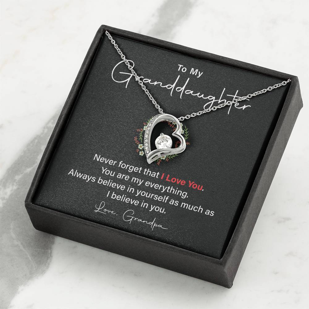 Granddaughter Necklace Gift from Grandpa – Love Message