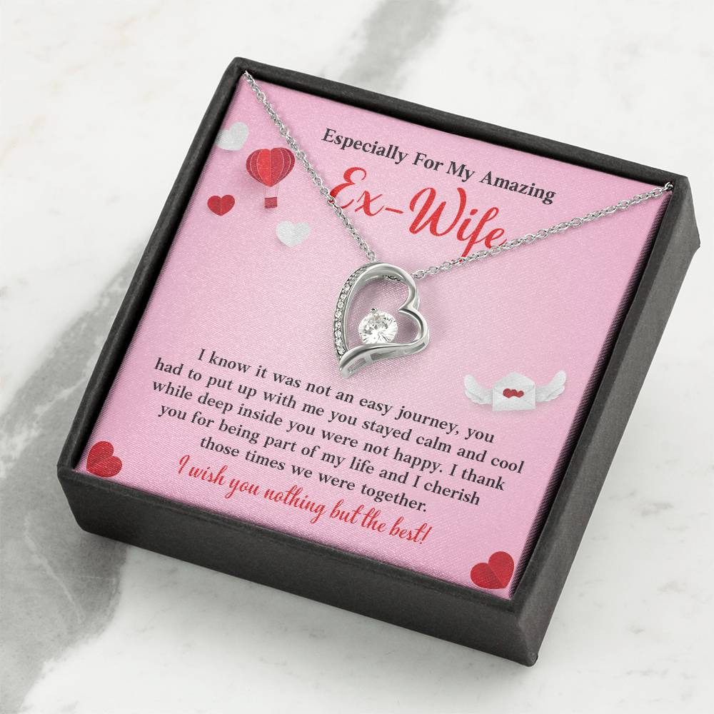 Especially For My Amazing Ex-wife, Necklace Gift Sentimental Ex-wife Jewelry Thank You Necklace Gift Necklace With Emotional Message Meaningful Jewelry For Ex-wife Memories Together Necklace