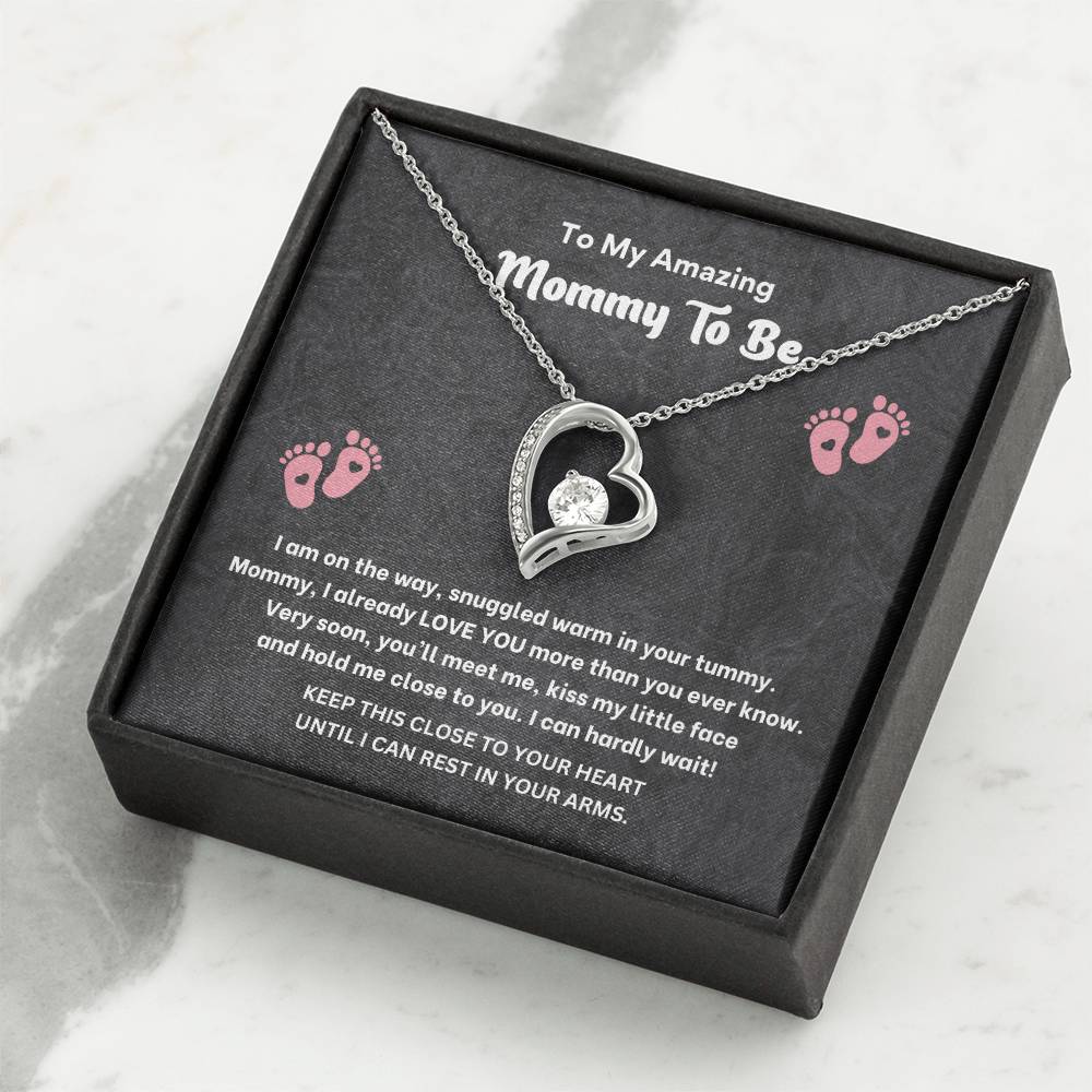 Mommy to Be Necklace Gift – Pregnancy Gift Box Jewelry
