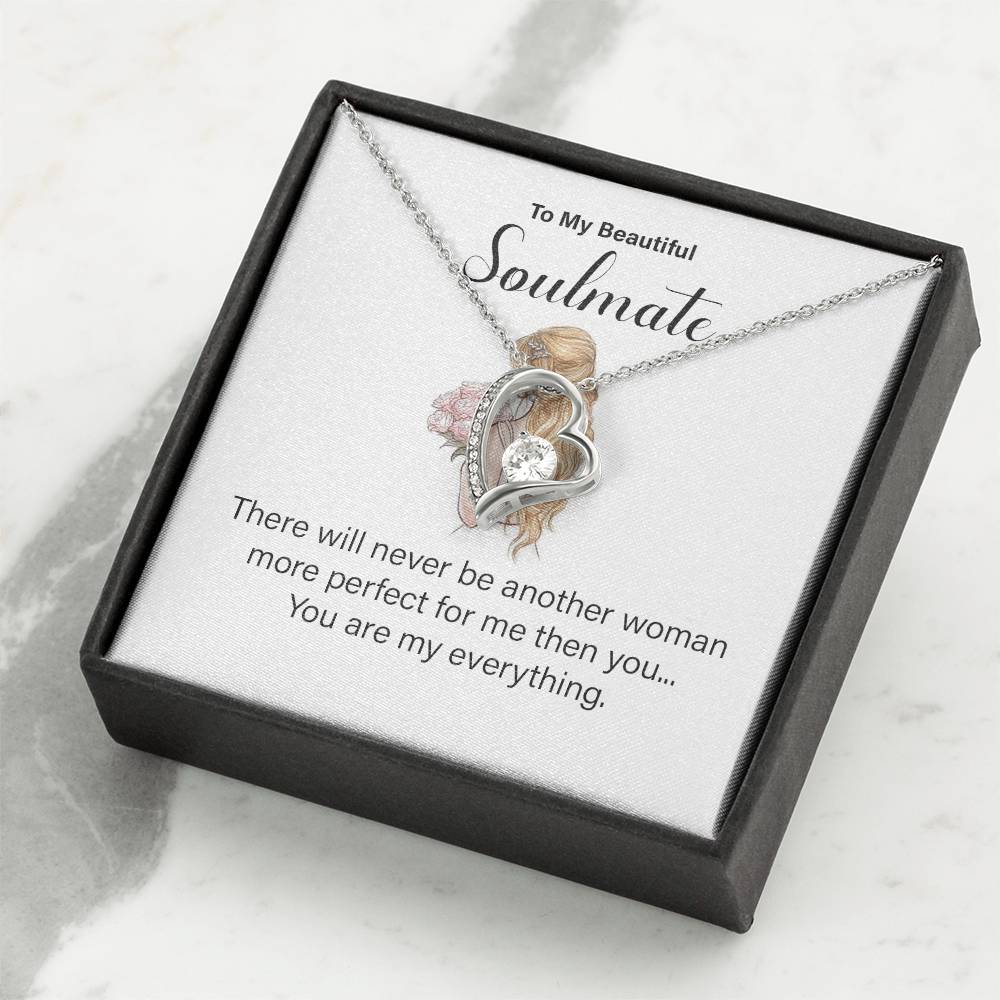 Soulmate Necklace for Wife – You Are My Everything Message Card