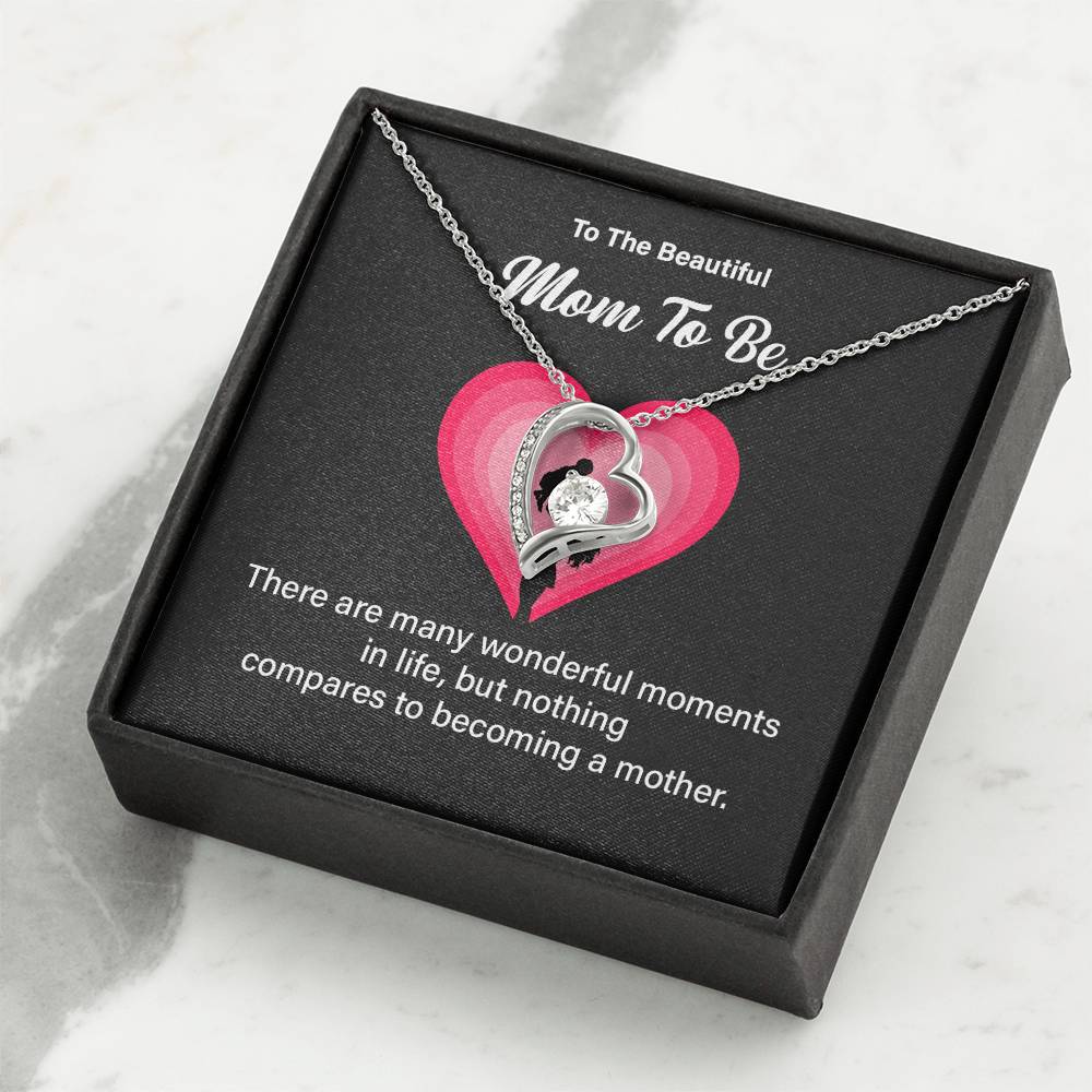 To The Beautiful Mom-to-be, Heartfelt Necklace For Her Elegant Jewelry For A Mom-to-be Thoughtful Necklace For Love And Support Sweet Pendant For A New Mom Elegant Pendant For A Mom’s Heart Thank You Gift For Motherhood Loving Message Necklace For Hope