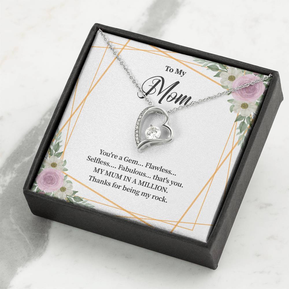 My Mom in a Million Necklace Gift with Message Card